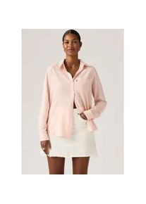 Levi's Hemdbluse LEVI'S, Damen, Gr. XL (42), rivington stripe crystal pink, Web, Obermaterial: 50% Viskose, 40% Baumwolle, 10% Leinen, unifarben, regular fit normal, Manschette, Blusen Hemdbluse, mit Brusttasche