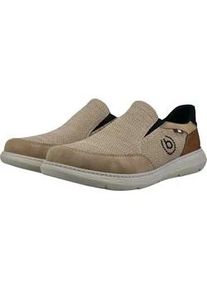 Slip-On Sneaker Bugatti, Herren, Gr. 40, beige, Lederimitat, Textil, Schuhe, Freizeitschuh, Schlupfschuh, Slipper mit Logo-Icon