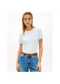T-Shirt Tommy Hilfiger "SLIM CODY C-NK", Damen, Gr. XL (46), keepsake blau, Jersey, Obermaterial: 100% Baumwolle, unifarben, slim fit normal, Rundhals, abgesteppt, Shirts T-Shirt, Baumwolle, slim fit