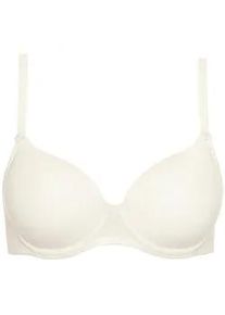 Schalen-BH LISCA "Schalen BH Ines", Damen, Gr. 75, Cup D, beige (cream), Stoff, Obermaterial: 95% Baumwolle CO. 5% Elasthan EL., BHs Schalen-BH