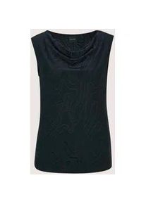 Madeleine Mode Tr&auml;gertop MADELEINE "Top Elegantes Jersey-Oberteil mit Wasserfallkragen", Damen, Gr. 40, blau (marine, schwarz), Obermaterial: 49% Viskose CV. 45% Polyester PES. 6% Elasthan EL., Modern, Tops Tr&auml;gertop