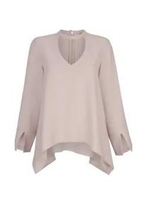 Langarmbluse Alba Moda "Oversizedbluse Oversizedbluse mit Cutout", Damen, Gr. 36, beige (stein), Obermaterial: 100% Polyester PES., Modern, ausgestellt, Blusen