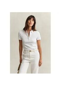 Poloshirt Gant "SLIM FIT ARCHIVE SHIELD PIQUE", Damen, Gr. XXL, wei&szlig;, Piqu&eacute;, Obermaterial: 97% Baumwolle, 3% Elasthan, slim fit normal, Rippb&uuml;ndchen, Shirts