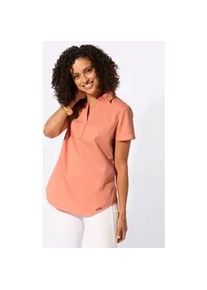 Jeansbluse Casual Looks, Damen, Gr. 48, papaya, 100% Baumwolle, unifarben, Blusen Jeansbluse