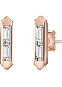 Glanzst&uuml;cke M&uuml;nchen Paar Ohrstecker GLANZST&Uuml;CKE M&Uuml;NCHEN "Set: GSM1858", ros&eacute;gold, wei&szlig;, Ohrringe, Damen, 12,2,mit Steinen, Silber 925 (Sterlingsilber), aus Sterling Silber