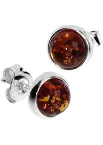 Paar Ohrstecker OSTSEE-SCHMUCK "- Classic 6 mm - Silber 925/000 - Bernstein" Gr. 7, silber (silber 925, silberfarben, wei&szlig;), Ohrringe, Damen, Silber 925 (Sterlingsilber)