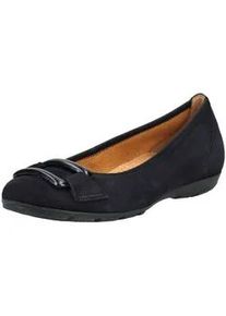 Ballerina Gabor "Gabor Ballerinas Veloursleder", Damen, Gr. 41, dunkelblau, Veloursleder, Schuhe Ballerina