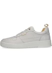 Sneaker N91 "Bball M AB Herrensneaker", Herren, Gr. 41, sanftes wei&szlig;, Kalbsleder, Schuhe Sneaker, Turnschuh Leder handgefertigt, sportlicher Freizeitschuh Herren