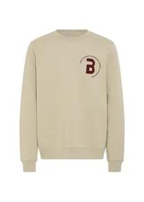 Longpullover Blend "Sweater BHFLORIAN", Herren, Gr. S, beige (crockery), Obermaterial: 50% Baumwolle CO. 50% Polyester PES., Pullover Longpullover