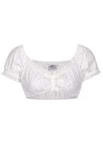 N&uuml;bler Dirndlbluse N&Uuml;BLER "Dirndlbluse kurzarm Cleopatra", Damen, Gr. 38, wei&szlig;, Obermaterial: 85% Polyester PES. 15% Viskose CV., Blusen Dirndlbluse