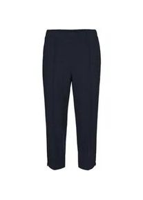 Caprihose GOLDNER "Trageangenehme 7/8-Rippenhose", Damen, Gr. 42, N-Gr, blau (dunkelblau), Obermaterial: 100% Polyester COOLMAX PES(Coolmax)., Hosen Caprihose