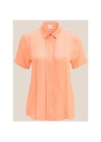 Madeleine Mode Kurzarmbluse MADELEINE "Bluse Bluse mit feinen Biesen", Damen, Gr. 40, orange (pfirsich), Obermaterial: 100% Viskose CV., Modern, normal, Blusen