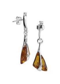 Paar Ohrh&auml;nger OSTSEE-SCHMUCK "- Berit - Silber 925/000 - Bernstein" Gr. 36, silber (silber 925, silberfarben, wei&szlig;), Ohrringe, Damen, Silber 925 (Sterlingsilber)