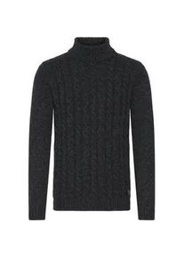 !Solid Rollkragenpullover SOLID "Rollkragenpullover SDRINO", Herren, Gr. XL, grau (dunkelgrau melange), Obermaterial: 70% Baumwolle CO recyc.. 30% Polyester Pol. recyc.., Pullover Rollkragenpullover