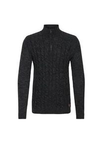 !Solid Troyer SOLID "Troyer SDRICHART", Herren, Gr. 3XL, grau (dunkelgrau melange), Obermaterial: 70% Baumwolle CO recyc.. 30% Polyester Pol. recyc.., Pullover Troyer