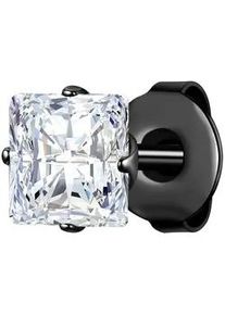 Paar Ohrstecker True Rebels "TR315", schwarz, wei&szlig;, Ohrringe, Herren, 6,8,mit Zirkonia, Edelstahl, mit Zirkonia