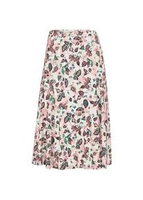 Schlupfrock GOLDNER "Kurzgr&ouml;&szlig;e Druckrock mit Rundumschlupfbund", Damen, Gr. 23, bunt (dahlie, gemustert), Obermaterial: 96% Viskose CV. 4% Elasthan EL., normal, R&ouml;cke, Gef&uuml;ttert