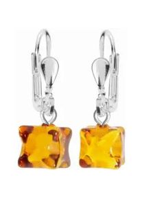 Paar Ohrh&auml;nger OSTSEE-SCHMUCK "- Klassisch 6x6 mm - Silber 925/000 - Bernstein" Gr. 23, silber (silber 925, silberfarben, wei&szlig;), Ohrringe, Damen, Silber 925 (Sterlingsilber)