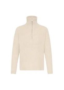 Troyer oxmo "Troyer OXIBALLINO", Damen, Gr. XL, beige (oatmeal melange), Obermaterial: 93% Polyester PES. 5% Wolle mw. 2% Elasthan EL., Pullover Troyer