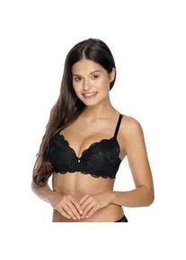 Schalen-BH Viania "Schalen BH mit B&uuml;gel Ava", Damen, Gr. 90, Cup D, schwarz, Obermaterial: 64% Polyamid PA. 29% Polyester PES. 7% Elasthan EL., BHs Schalen-BH