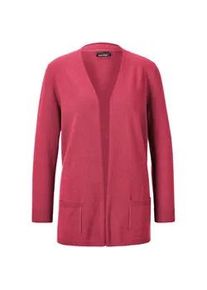 Strickjacke GOLDNER "Langarm Feinstrick-Cardigan", Damen, Gr. 50, rosa (pink), Obermaterial: 100% Kaschmir WS., figurumspielend, Rippe, Strickjacken Strickjacke, Ohne