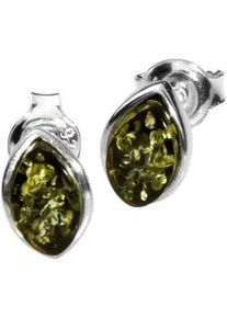 Paar Ohrstecker OSTSEE-SCHMUCK "- Classic 8x5 - Silber 925/000 - Bernstein" Gr. 9, silber (silber 925, silberfarben, wei&szlig;), Ohrringe, Damen, Silber 925 (Sterlingsilber)