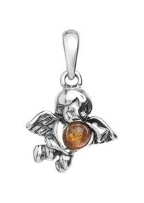 Kettenanh&auml;nger OSTSEE-SCHMUCK "- Engel - Silber 925/000 - Bernstein" Gr. 23, silber (silber 925, silberfarben, wei&szlig;), Schmuckanh&auml;nger, Damen, Silber 925 (Sterlingsilber), Kettenanh&auml;nger