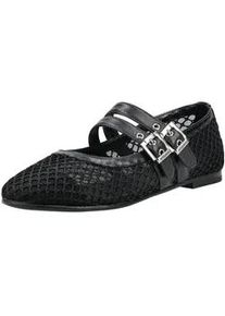 Riemchenballerina Nero Giardini "Nero Giardini Ballerinas Leder/Textil", Damen, Gr. 37, schwarz, Leder, Textil, Schuhe Riemchenballerina