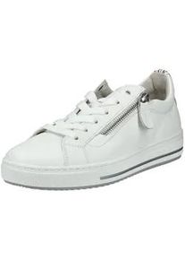 Sneaker Gabor COMFORT "Gabor Comfort Sneaker Leder", Damen, Gr. 39, wei&szlig;, Leder, Schuhe Sneaker