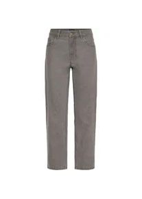 Mom-Jeans oxmo "Mom-Jeans OXHELLE MOM JEANS", Damen, Gr. 29, N-Gr, grau (mid grau denim), Obermaterial: 68% Baumwolle CO. 27% Polyester PES. 3% Viskose CV. 2% Elasthan EL., Jeans