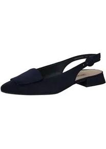 Riemchensandale Paul Green "Paul Green Ballerinas Veloursleder", Damen, Gr. 40,5, blau, Veloursleder, Schuhe Riemchensandale