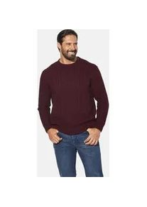 Rundhalspullover Jan Vanderstorm "Pullover BJORNSTROM", Herren, Gr. XL, rot (dunkelrot), Obermaterial: 100% Baumwolle CO., Pullover Rundhalspullover