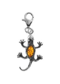 Kettenanh&auml;nger OSTSEE-SCHMUCK "- Salamander - Silber 925/000 - Bernstein" Gr. 31, silber (silber 925, silberfarben, wei&szlig;), Schmuckanh&auml;nger, Damen, Silber 925 (Sterlingsilber), Kettenanh&auml;nger