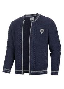 N&uuml;bler Strickjacke N&Uuml;BLER "Trachtenstrickjacke Langarm Henry", Herren, Gr. XL, blau, Obermaterial: 70% Polyacryl PAN. 30% Baumwolle CO., Strickjacken Strickjacke
