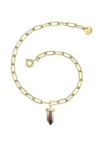 Glanzst&uuml;cke M&uuml;nchen Gliederarmband GLANZST&Uuml;CKE M&Uuml;NCHEN "GSM929", gelbgold, wei&szlig;, Armb&auml;nder, Damen, Silber 925 (Sterlingsilber), Gliederarmband, aus Sterling Silber