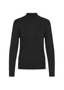Rollkragenpullover oxmo "Rollkragenpullover OXISALLY", Damen, Gr. XL, schwarz, Obermaterial: 70% Viskose CV. 30% Nylon NY., Pullover Rollkragenpullover