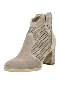 Stiefelette Nero Giardini "Nero Giardini Stiefelette Veloursleder", Damen, Gr. 40, beige, Veloursleder, Schuhe Stiefelette