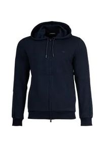 Sweatshirt Emporio Armani "Sweatjacke Basic Terry", Herren, Gr. M, blau, Obermaterial: 60% Baumwolle CO. 40% Polyester PES., Sweatshirts Sweatshirt