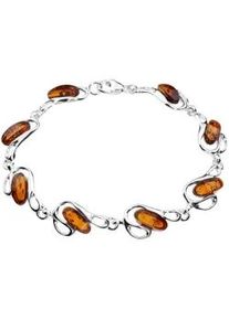 Armband OSTSEE-SCHMUCK "- Ortrun - Silber 925/000 - Bernstein" Gr. 18, silber (silber 925, silberfarben, wei&szlig;), Armb&auml;nder, Damen, Silber 925 (Sterlingsilber), Armband