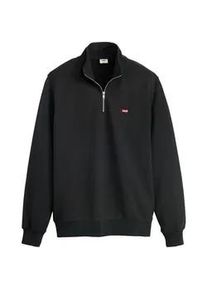 Levi's Sweatshirt LEVI'S "Sweatshirt ORIGINAL HM 1/4 ZIP 1er Pack", Herren, Gr. M, blau (schwarz), Obermaterial: 100% Baumwolle CO., Sweatshirts Sweatshirt