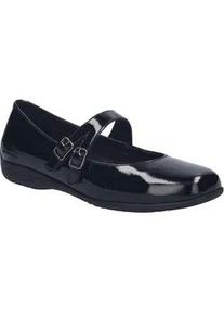 Ballerina Josef Seibel "Fenja 35, black-black", Damen, Gr. 38, schwarz (schwarz, schwarz), Obermaterial: 100% Rindsleder Leather cow., Schuhe Ballerina