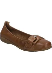 Ballerina Josef Seibel "Fenja 23, camel", Damen, Gr. 36, braun (camel), Obermaterial: 100% Rindsleder Leather cow., Schuhe Ballerina
