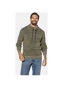 Schalkragenpullover Jan Vanderstorm "Pullover LARNO", Herren, Gr. 4XL, gr&uuml;n (oliv melange), Obermaterial: 100% Baumwolle CO., Pullover