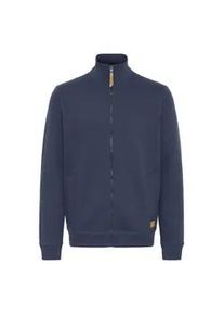 !Solid Sweatjacke SOLID "Trainingsjacke SDARNOL", Herren, Gr. M, blau (marineblaus), Obermaterial: 65% Polyester PES. 35% Baumwolle CO., Sweatjacken Sweatjacke