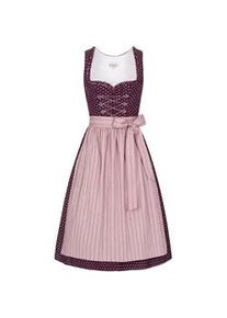 N&uuml;bler Dirndl N&Uuml;BLER "Dirndl midi Thea", Damen, Gr. 48, EURO, lila (beere), Obermaterial: 100% Baumwolle CO., Kleider