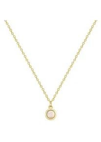 Glanzst&uuml;cke M&uuml;nchen Kette mit Anh&auml;nger GLANZST&Uuml;CKE M&Uuml;NCHEN "AV271", gelbgold, Halsketten, Damen, 40,0cm Basiskette + 5,0cm Verl&auml;ngerung, mit Mondstein (synth.)