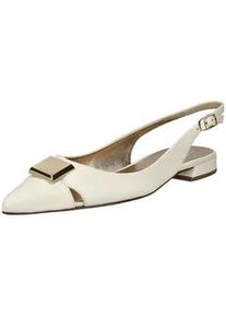 H&ouml;gl Ballerina H&Ouml;GL "H&ouml;gl Ballerinas Glattleder", Damen, Gr. 38, creme, Glattleder, Schuhe Ballerina