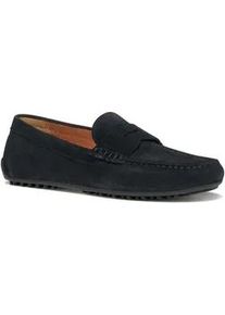 Slipper Geox "U ISTRIA", Herren, Gr. 42, navy, Veloursleder, Schuhe Slipper, Loafer, Schlupfschuh mit Geox Spezial Membran