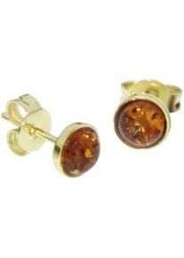 Paar Ohrstecker OSTSEE-SCHMUCK "- Classic 5 mm - Gold 585/000 - Bernstein" Gr. 6, gold (gold 585, goldfarben, gelb), Ohrringe, Damen, Gelbgold 585