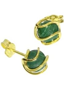 Paar Ohrstecker OSTSEE-SCHMUCK "- Goldk&auml;fig - Gold 333/000 - Malachit" Gr. 7,5, gold (gold 333, goldfarben, gelb), Ohrringe, Damen, Gelbgold 333